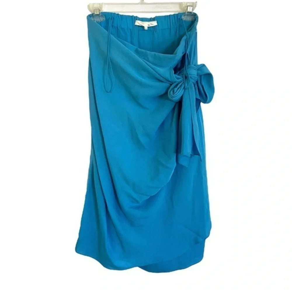 3.1 Phillip Lim Runway Silk Turquoise Blue Strapless Mini Dress Fall 2007